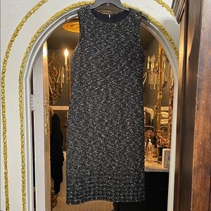 St. John Collection Black and White Tweed Dress Size 6